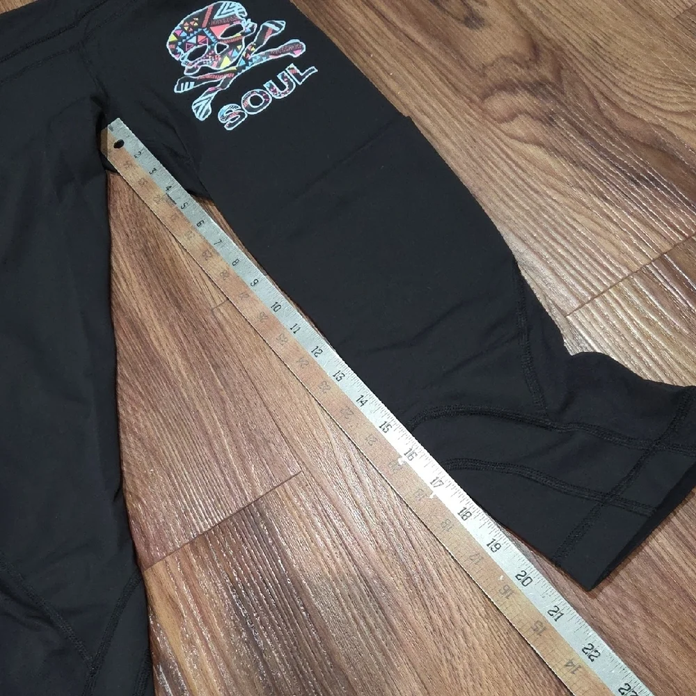 Lululemon Athletica Black Leggings with Colorful Skull and Soul Design - Picture 8 of 9